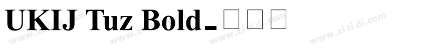UKIJ Tuz Bold字体转换